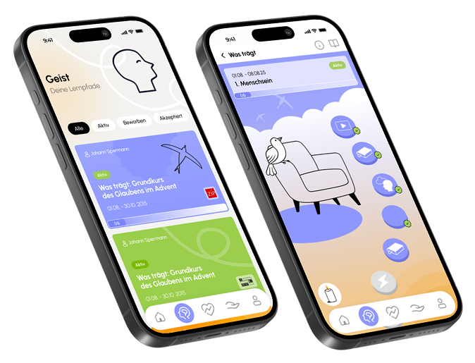 two screens of the App